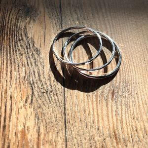 Artisan delicate sterling silver stacking rings